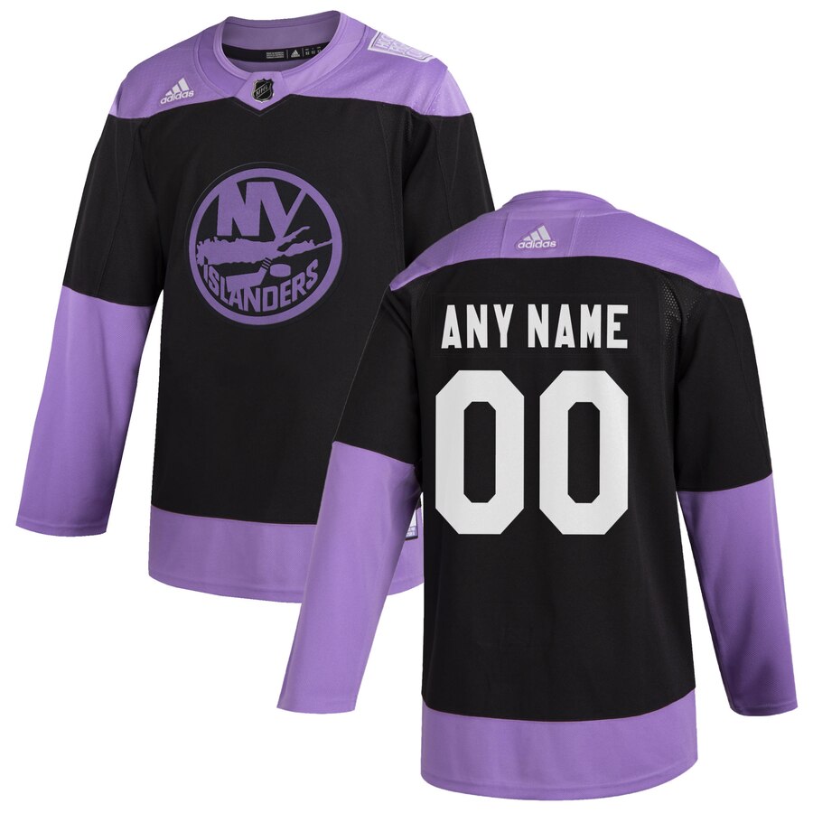 Men New York Islanders adidas Black Hockey Fights Cancer Custom Practice NHL Jersey->edmonton oilers->NHL Jersey